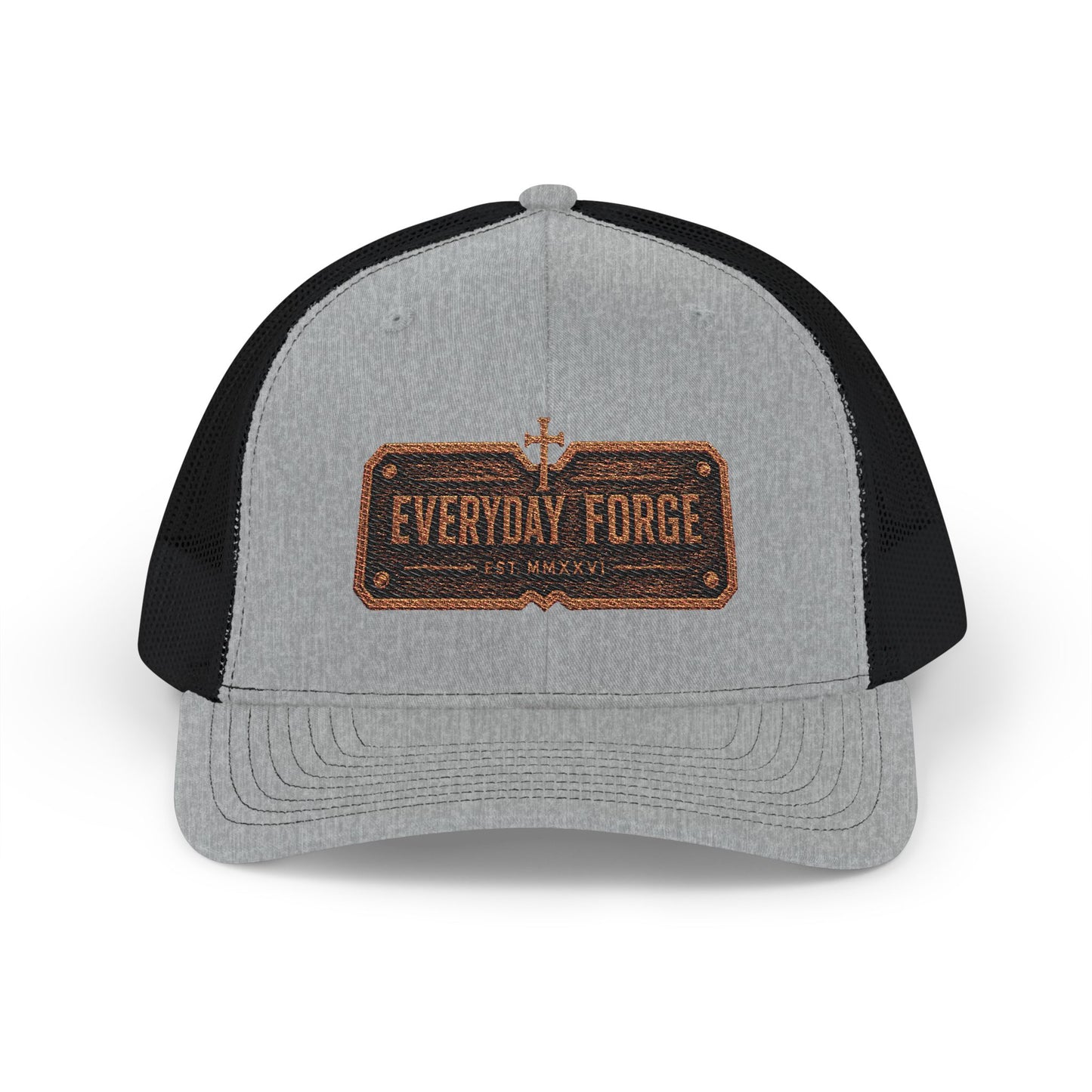 Everyday Forge Forged Logo Snapback Trucker Hat | Rugged Americana Mesh Cap | One Size